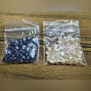 Elegant Black and White Coin Pearl Beads